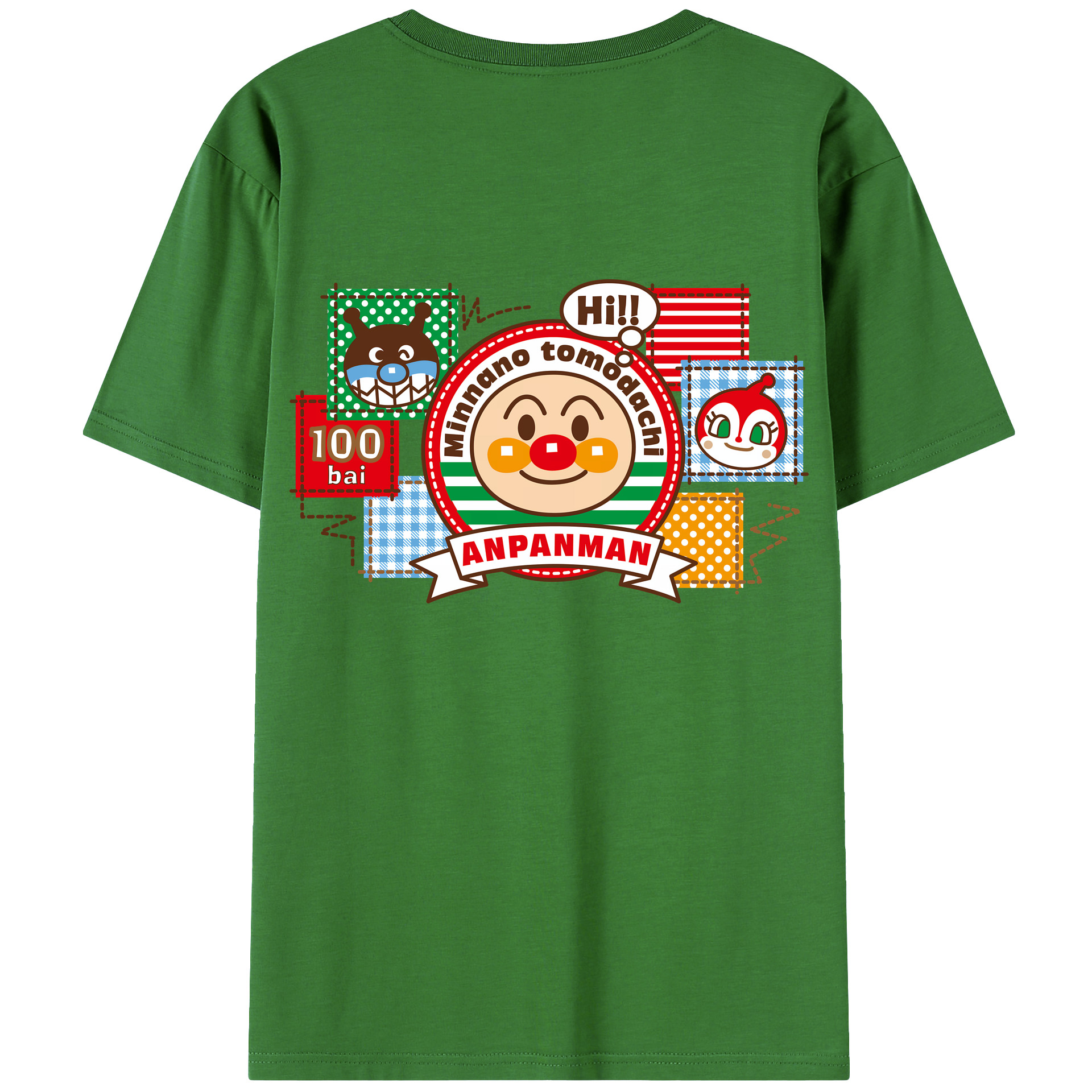 （画像用） アンパンマン Anpanman レディース半袖Tシャツ(バックプリント)